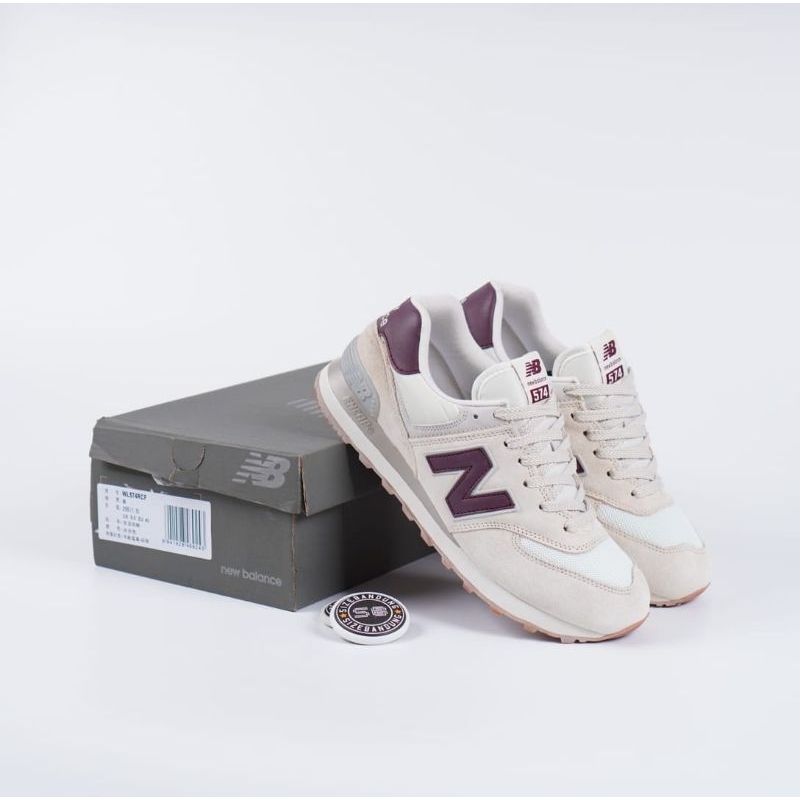 Sepatu New Balance ML574 Moonbeam Burgundy