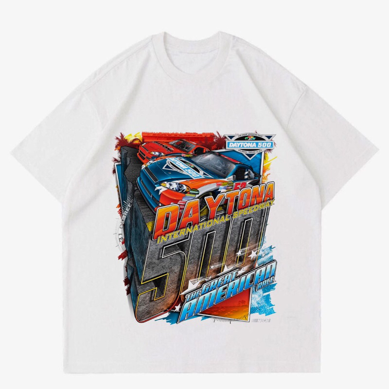 BAJU KAOS VINTAGE NASCAR RACE “DAYTONA 500” |T-SHIRT VINTAGE NASCAR DAYTONA| BAJU KAOS OVERSIZE PRIA