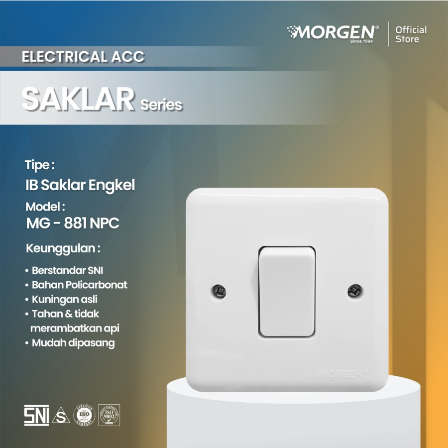 Saklar Stop Kontak Morgen B Series MG 881 882 883 884 885 886 887 888 npc super murah