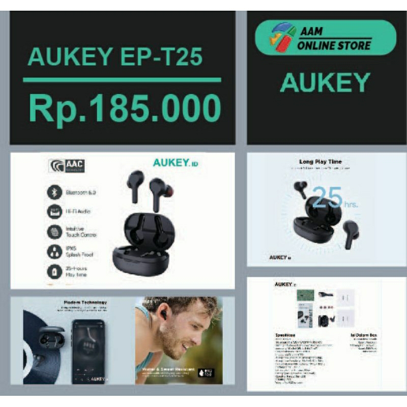 HEADSET / TWS Bluetooth Aukey EP-T25 High Fidelity audio
