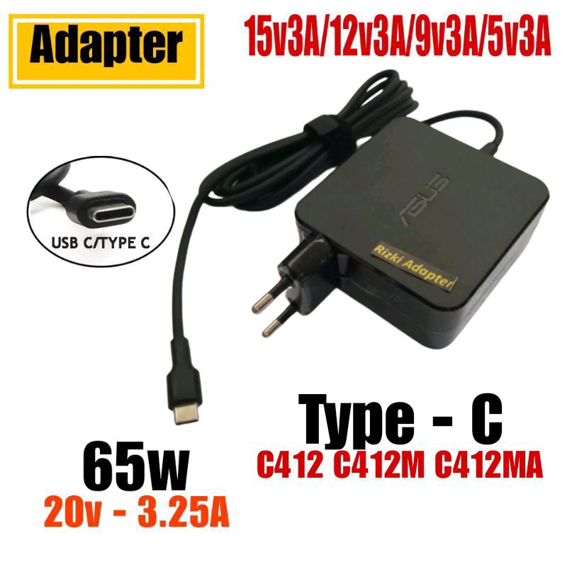 CHARGER LAPTOP ASUS CHROMEBOOK FLIP C214 C214M C214MA C213 C213S C213SA C213N C213NA Type C