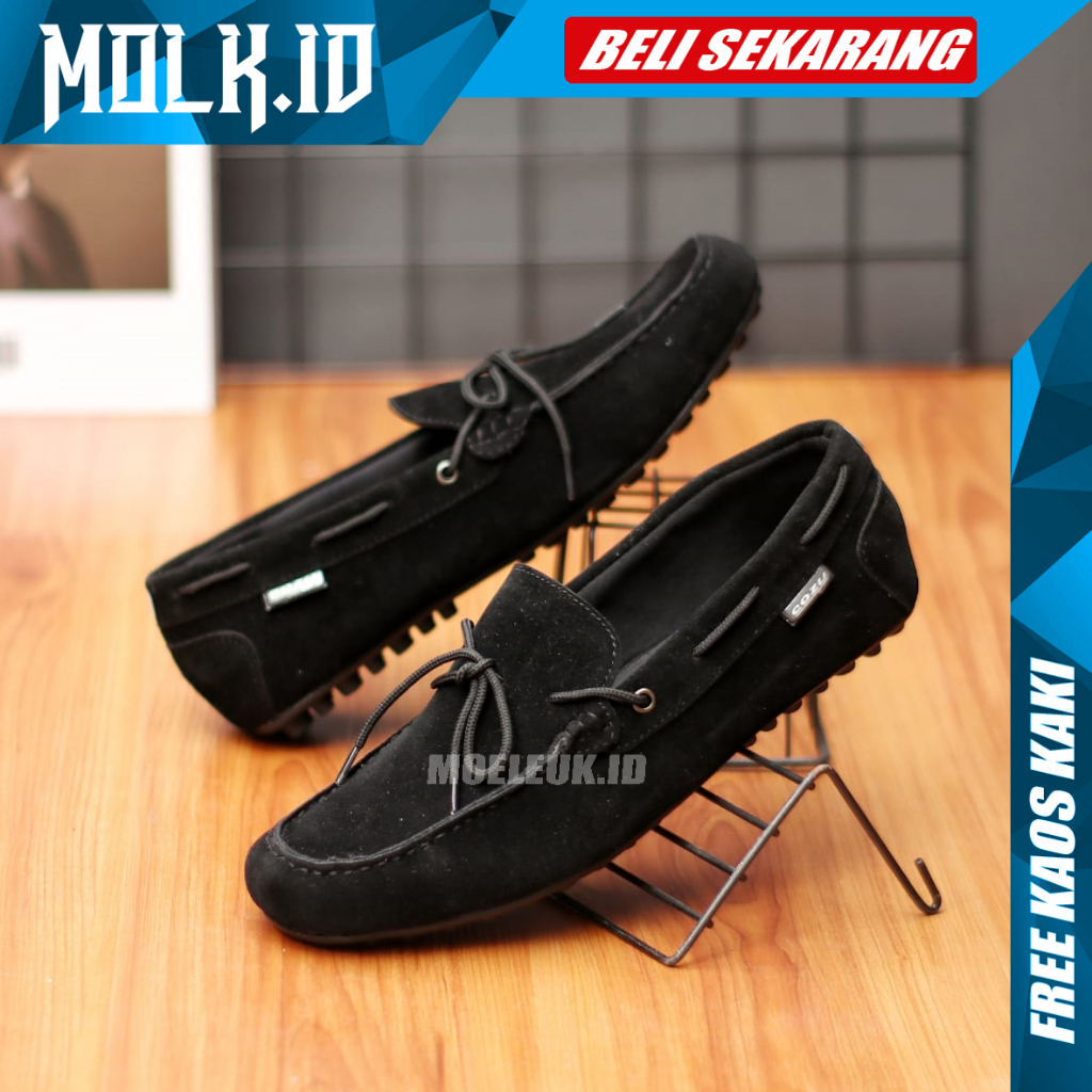 MOLK Sepatu Slop Pria Original Simple Ringan Trendy Kekinian Slip On Cowok Keren