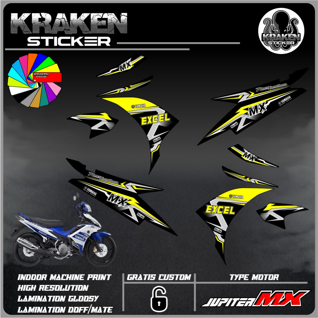 STRIPING STICKER JUPITER MX 135 NEW STIKER JUPITER MX 135 NEW STICKER LIS LIST YAMAHA JUPITER MX 135