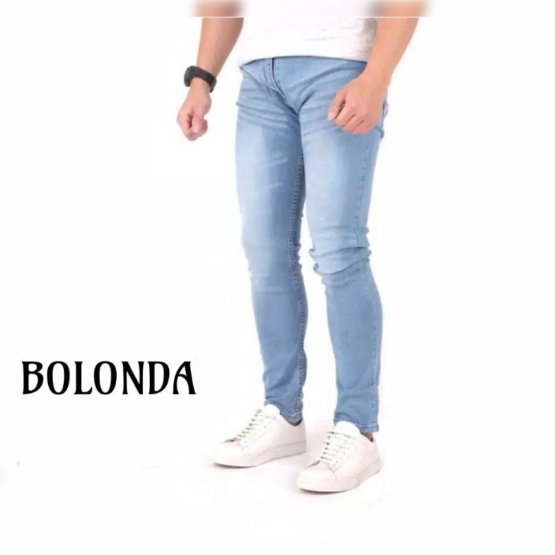 Celana jeans pria panjang skinny slimfit panjang pensil melar (promo lebaran 2021)