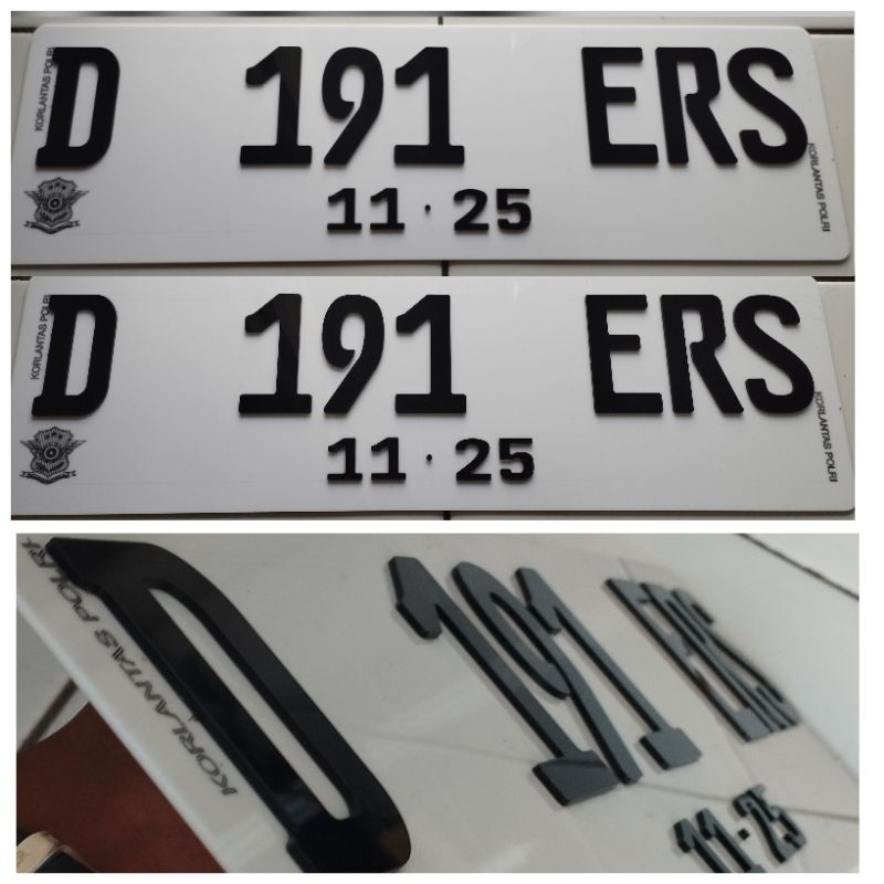 plat nomor mobil huruf timbul full akrilik