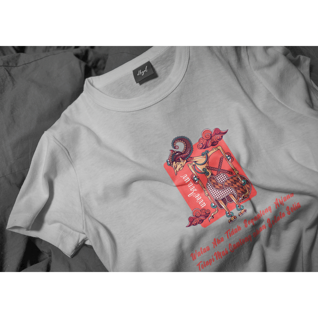 Kaos Wayang Arjuna tokoh fiksi jawa WHITE ALL SIZE