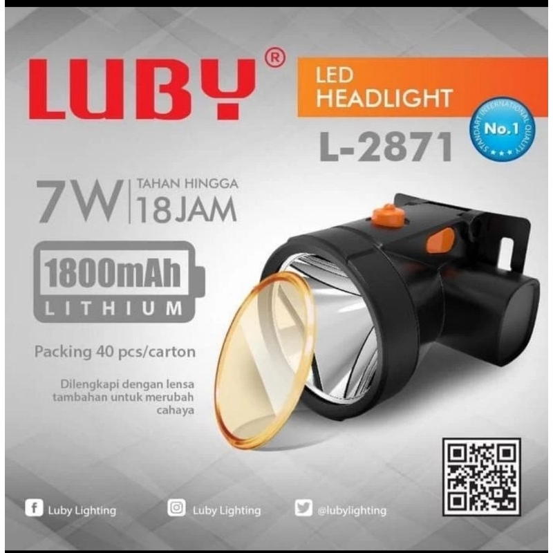 Senter kepala luby L 2871 7watt