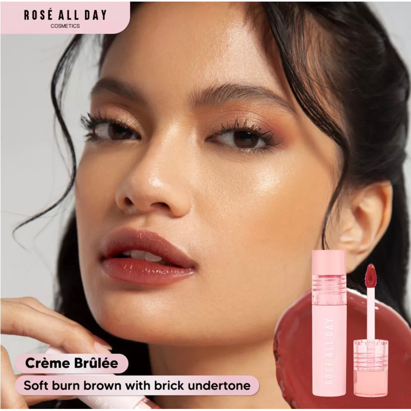 Rose All Day Plush Lip Tint-Creme Brulee / Lip tint / Lip product / lip tint lokal / hasil natural /