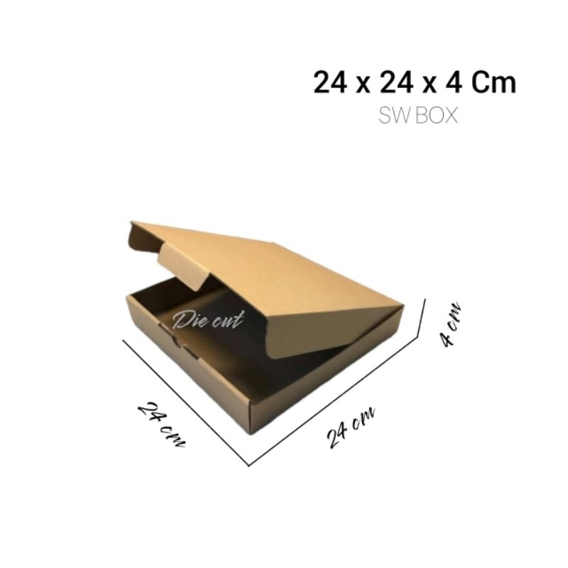 

kardus/karton uk 24x24x4 cm die cut pizza dll
