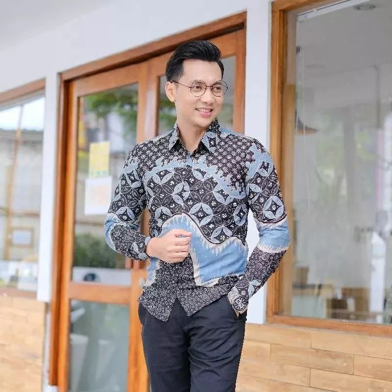 PEKSI PRABU kemeja batik pria solo // kemeja batik pria murah lapis furing // batik pria trendy // Baju kemeja batik pria modern