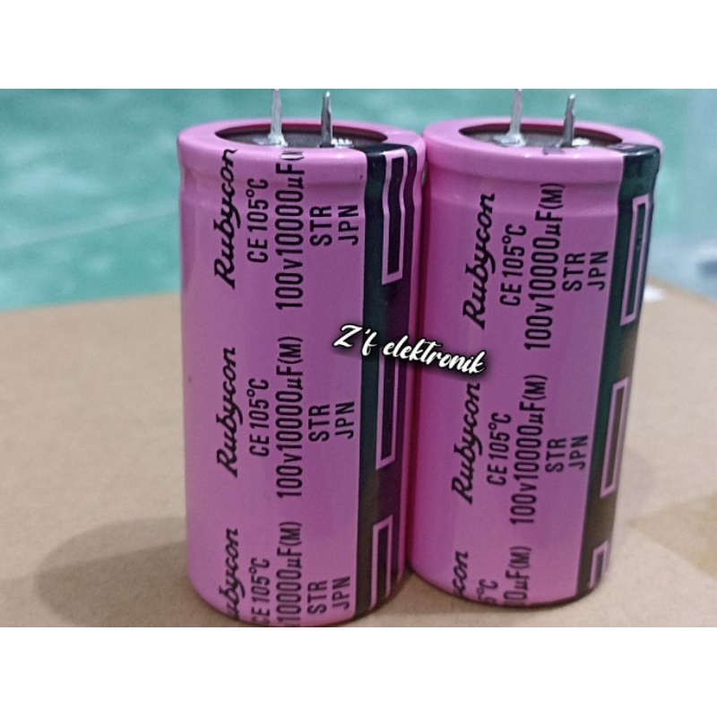 ELCO ROBYCON 10000UF 100VOLT BLACK PINK. 1PCS