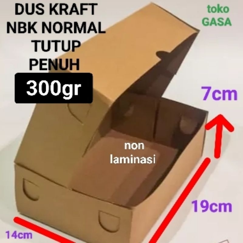 

kerdus coklat dos kraft NBK NORMAL TUTUP PENUH kue jajan roti ukuran 19cm x 14cm x 7cm coklat polos /DOS box kue isi 6 -7/ dus Kraft coklat NBK normal tutup penuh 300 GSM /Snack box isi 6-7/hampers box/souvernir box/kotak roti/ dus Kraft tebal 300gr