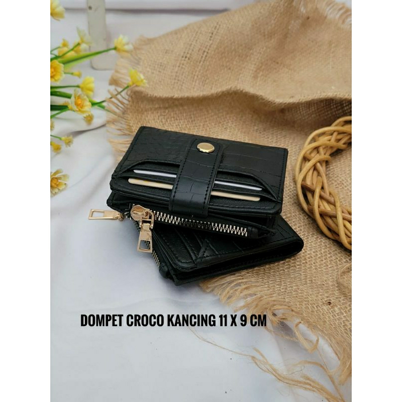 Dompet lipat wanita croco mini genie dompet ara