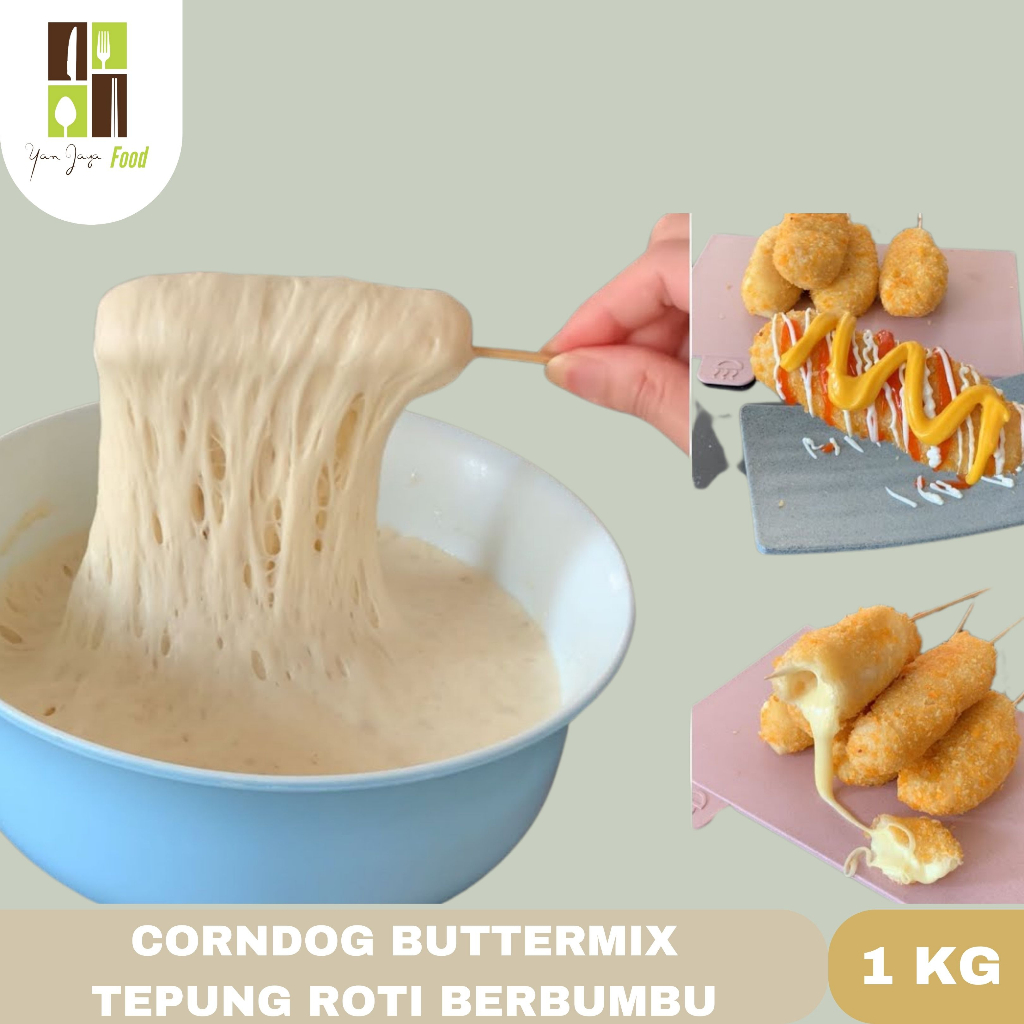 Tepung Corndog / Corndog Buttermix /Tepung Roti Berbumbu Kemasan Re-pack 500/250g