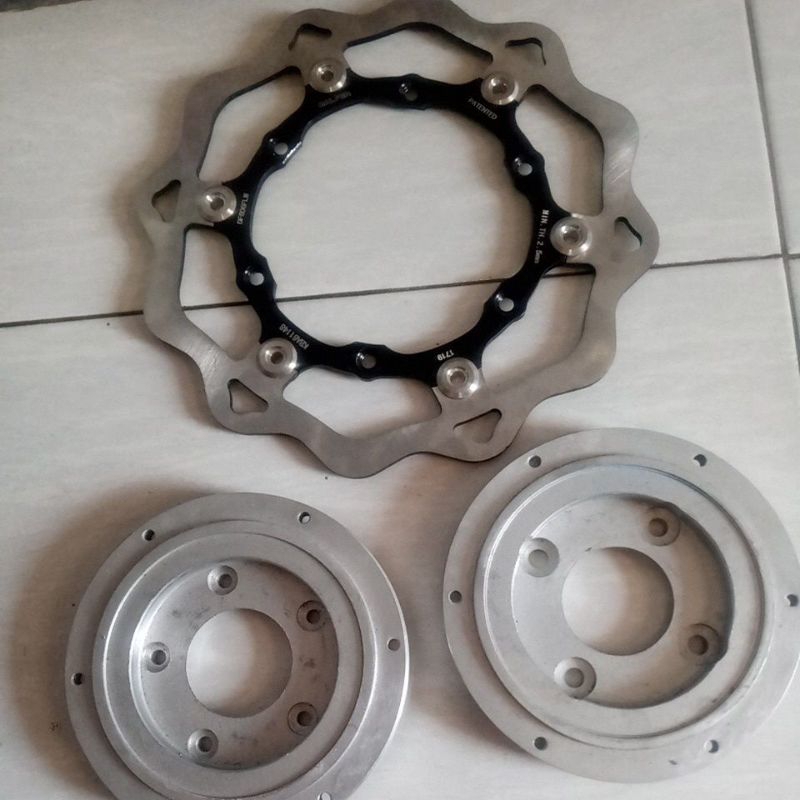 adaptor cakram galfer Supra x 110 Supra x 125 kharisma Supra fit cs 1 adaptor cakram depan galfer kh