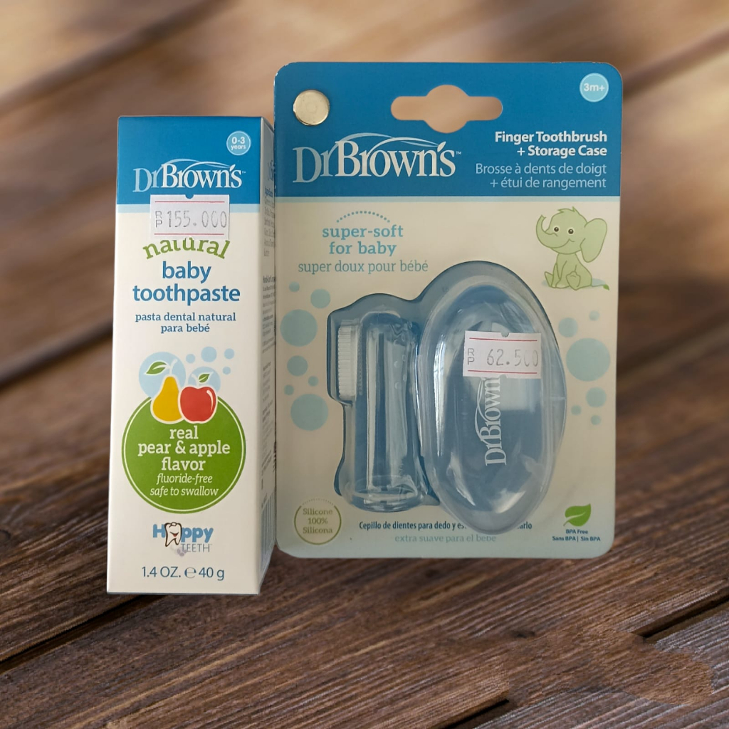 DR BROWN Promo Bundling toothpasta + Silicon Finger Toothbrush