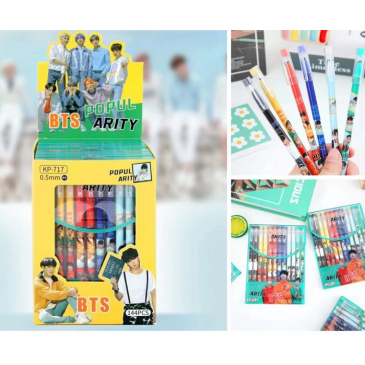 

Pulpen hapus / magic pulpen bisa di hapus / pulpen sekolah anak / bolpoin hapus bisa di hapus / pulpen hitam karakter BTS