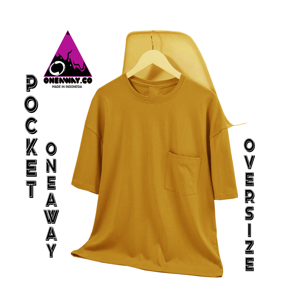 Kaos Polos Oneaway Oversize Pocket