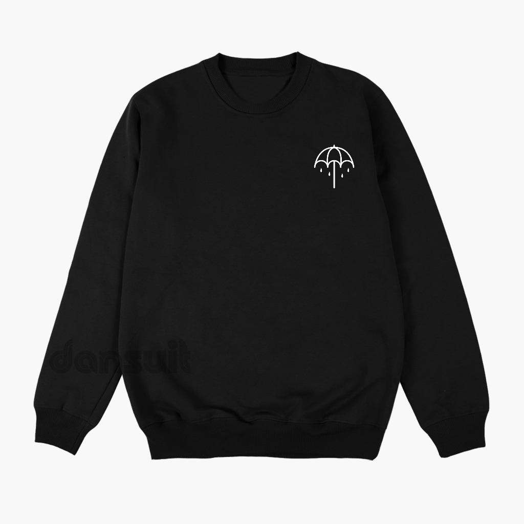 Sweater Crewneck Pria/Wanita Size M - XXXL Crewneck Bring Me The Horizon BMTH Logo Payung Bahan Tebal Premium