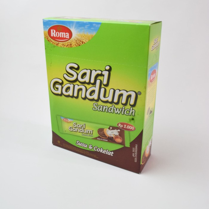 

{ PerBox isi 12 } - Roma Sari Gandum Sandwich Susu & Coklat 12 x 36gr