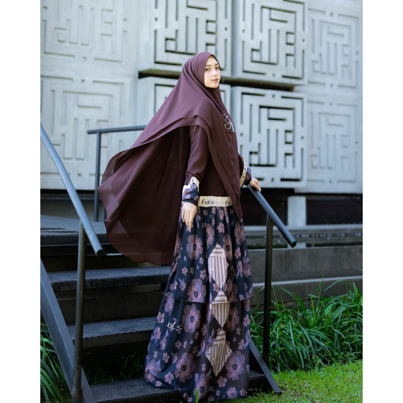 Gamis syar'i terbaru - set syar'i mewah - gamis syar'i pesta
