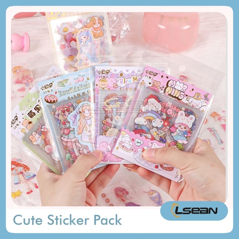 STIKER HIAS GIRL AND ANIME CUTE DECO PACK JOURNAL KOREA 2D WATERPROOF