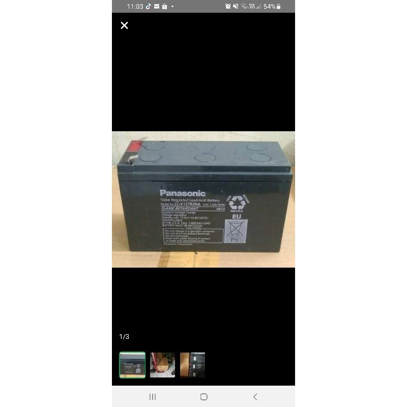 aki kering panasonic ORIGINAL 12v 7ah