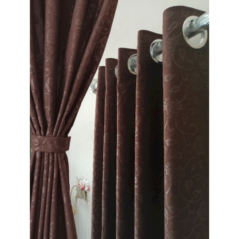 GORDEN JENDELA DAN PINTU SMOKRING RING SILVER  UKURAN 135*230