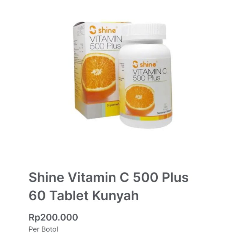 SHINE VITAMIN C PLUS Tablet Kunyah isi 60