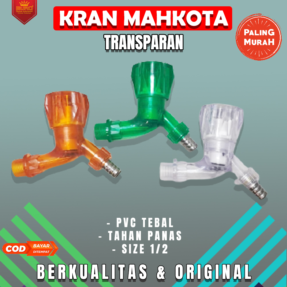 Kran Keran Air PVC Jumbo Transparan Plastik Taman 1/2 inch