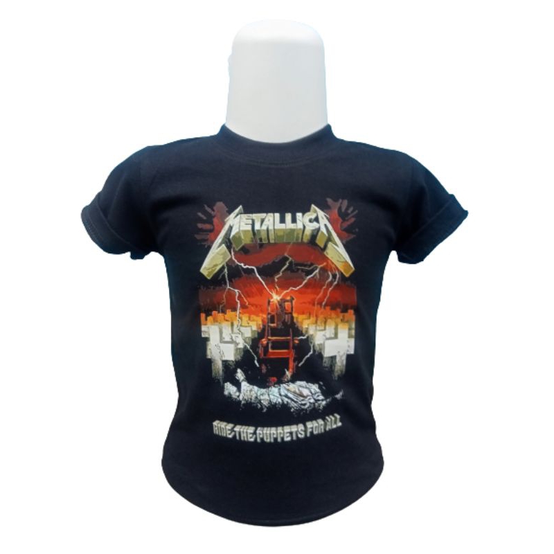 baju motif  Band metal metalica / kaos musik anak metalica