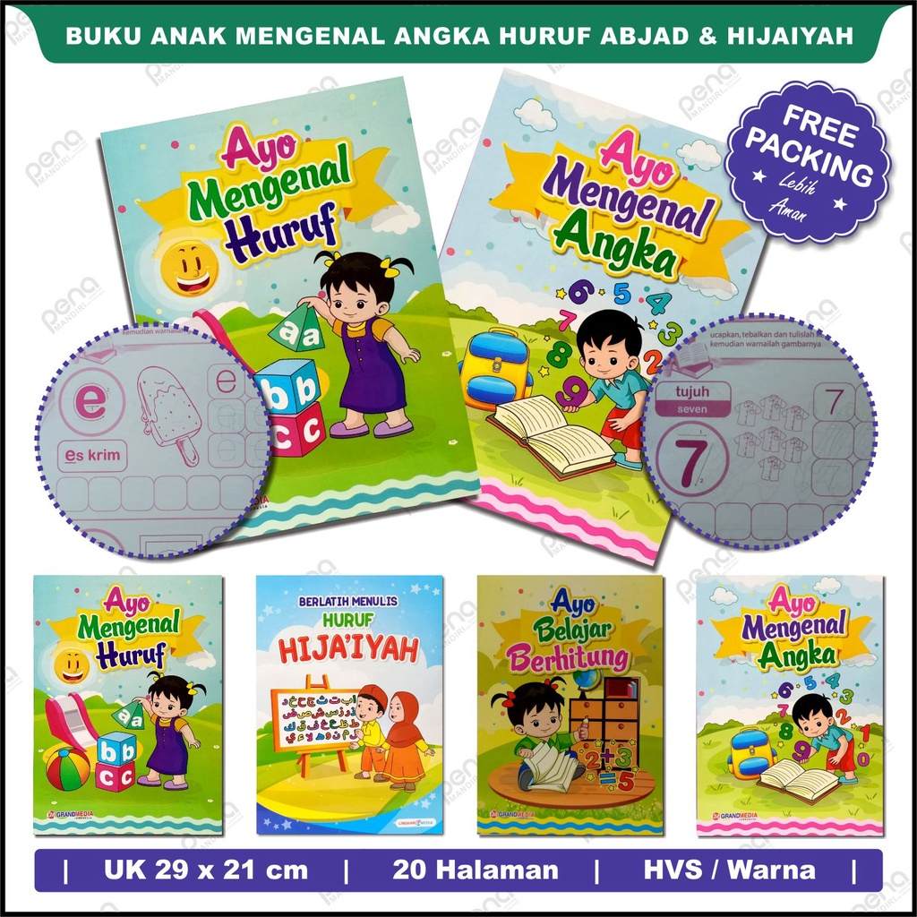 Buku TK - Belajar Angka dan Huruf (Grand Media)