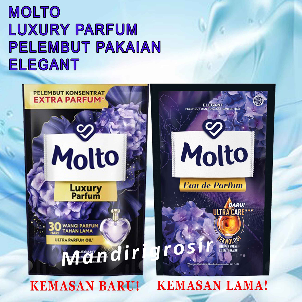 Eau de parfum *Molto * Elegant * Pelembut dan Pewangi 650ml