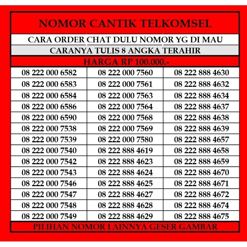 Nomor Cantik Kartu Perdana telkosmel 4G LTE Kartu Perdana Prabayar