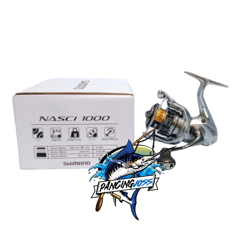 REEL SPINNING SHIMANO NASCI 1000 NEW 2021 POWER HANDLE BEST SELLER