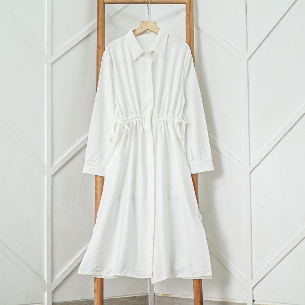 SERINA MIDI DRESS / FLOTTILICOUS / TUNIK POLO LINEN OVERSIZE