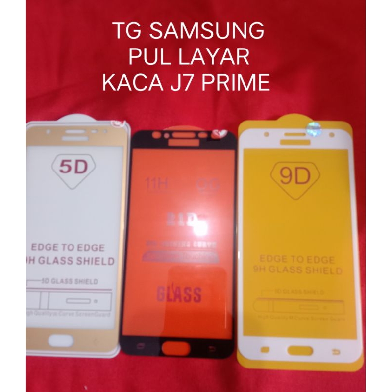 Temperd Glass Full Layar Kaca Samsung galaxy J7 PRIME /Samsung Lawas