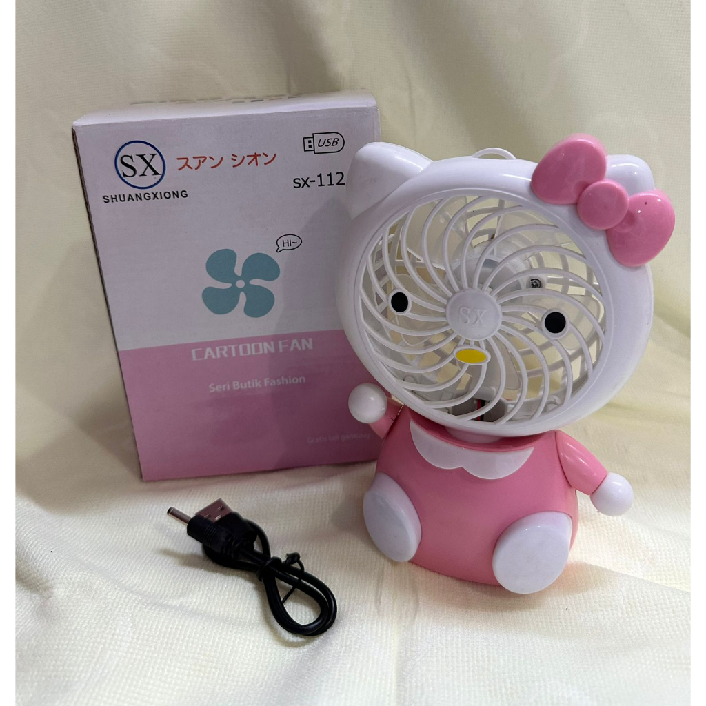 Kipas Mini SX-112 Mini Fan Portable  Hello Kitty