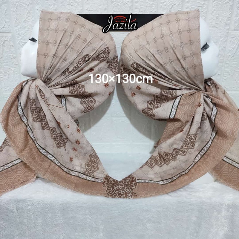 New hijab segi4 motif syari jumbo jazila