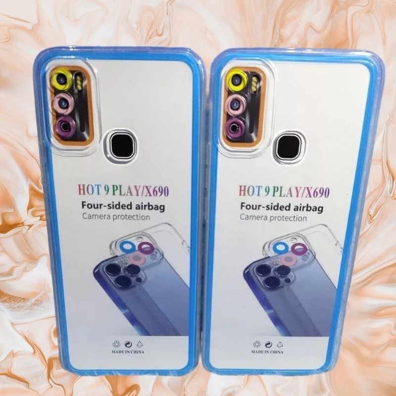 Softcase case slikon kondom bening terbaru type Hp infinix hot 9 play  X690 CLEAR BAG SPACE TPU pelindung camera kamera