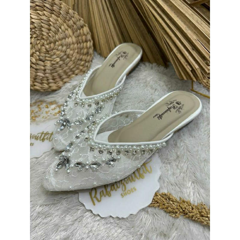 Sepatu wedding Pesta Cantik Amiira 2cm kaca