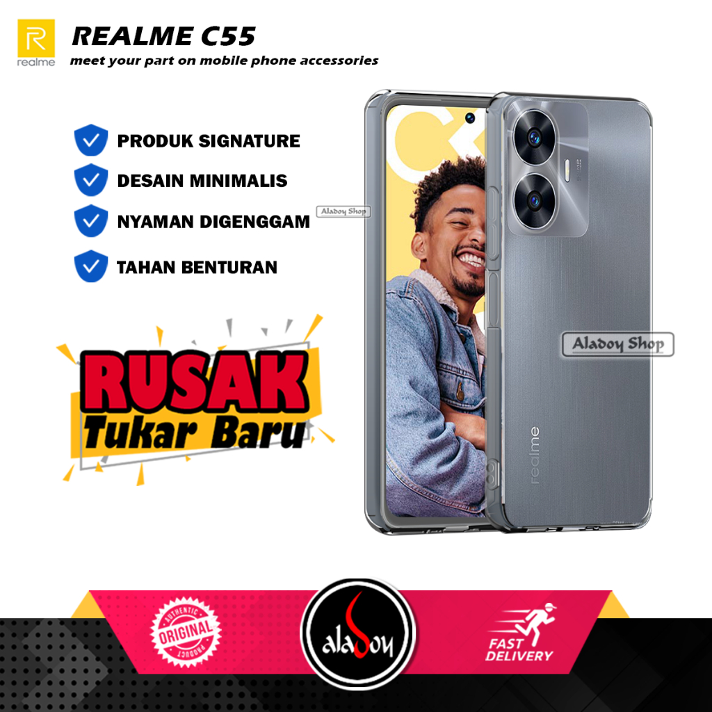 PROMO Case Realme C55 Ultrathin Cristal Clear HD Premium Softcase