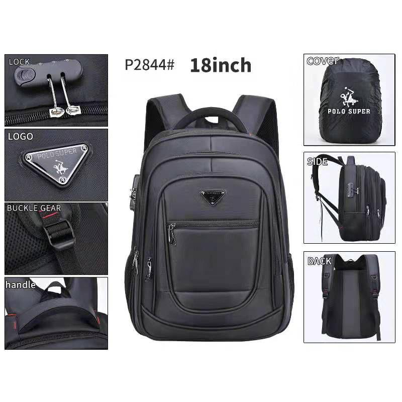 Tas Pria Ransel Laptop Polo Import PL Power Tas Punggung Pria Tas Laptop USB Port Good Quality