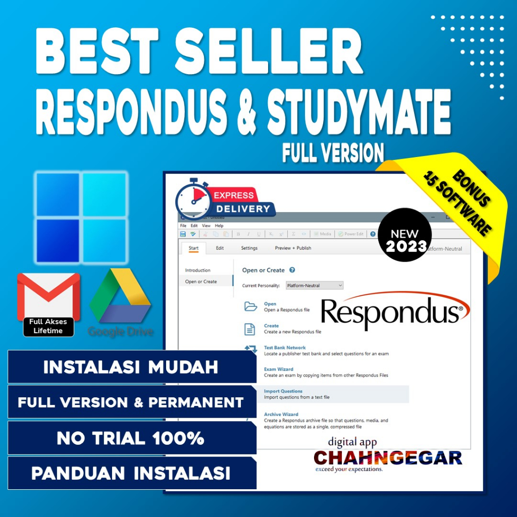 Respondus 4 &amp; Studymate Pro Full Lisensi Activation Software Assessment Tools for Learning System LockDown Browser