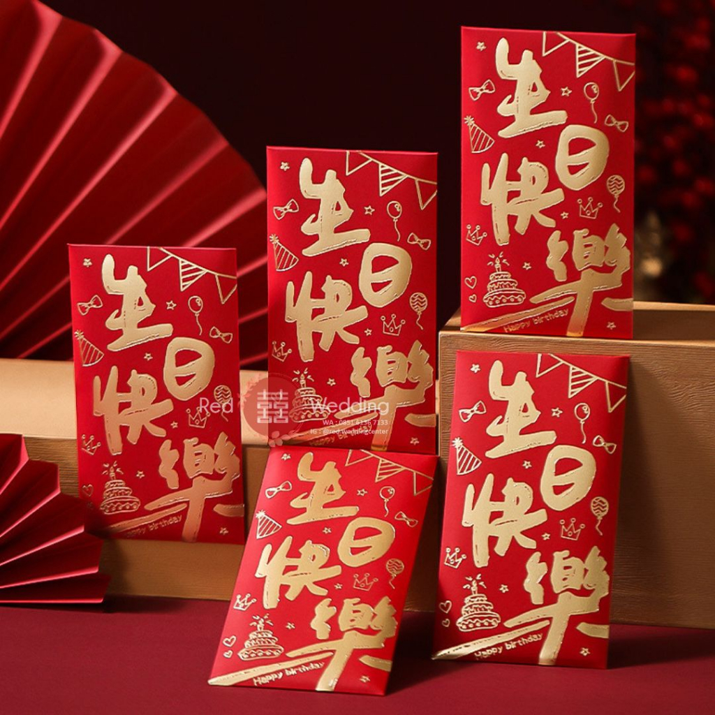 

Kantong Amplop Angpao HAPPY BIRTHDAY SHENG RI KUAI LE Ultah Tebal Premium Desn