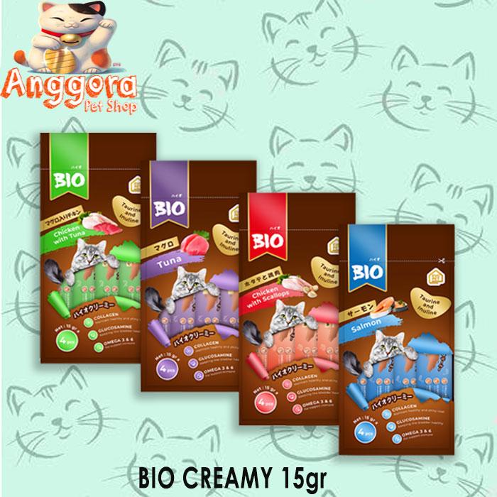 Snack Kucing Bio Creamy 15gr All Varian