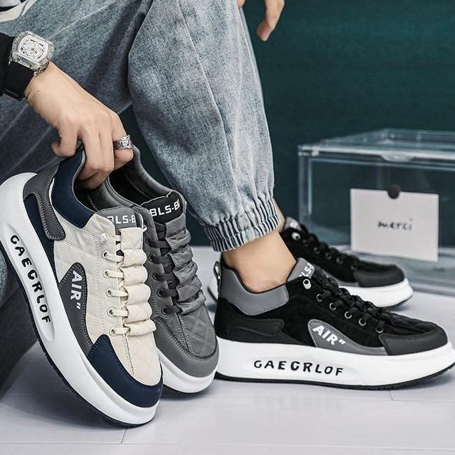 SANGCAKRA COD- Sepatu Pria David New Model Terbaru 2023 Non-slip All-match Anti Licin Gaya Inggris Low Top Sneakers Trendi Versi Korea Kets Olahraga Jogging Jalan Santai Bahan Mesh Bernapas Nyaman Dipakai Bahan Kanvas Kulit Premium Tahan Air  SP-14