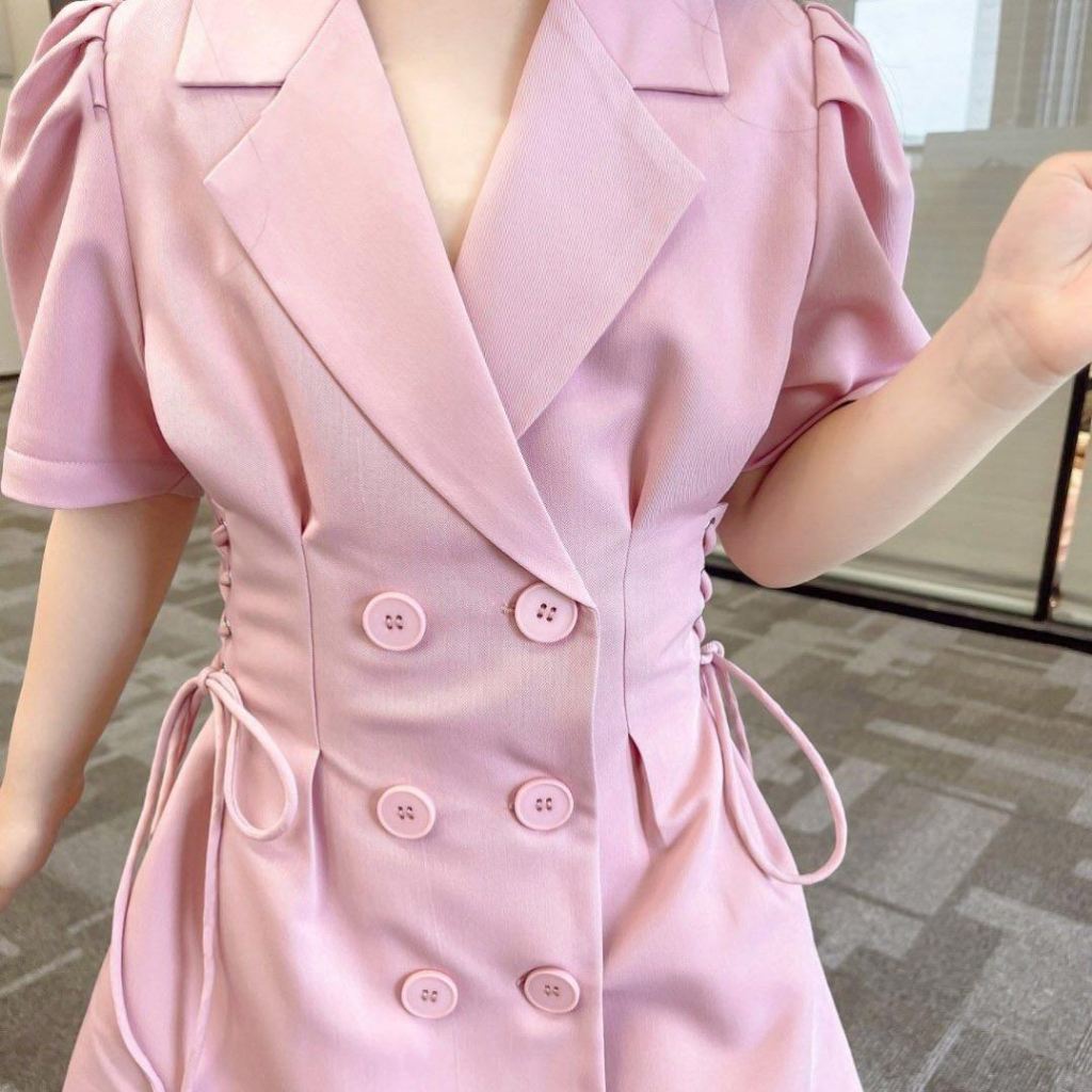 Mini Dress Blazer Pink Anak Perempuan Fashion Import