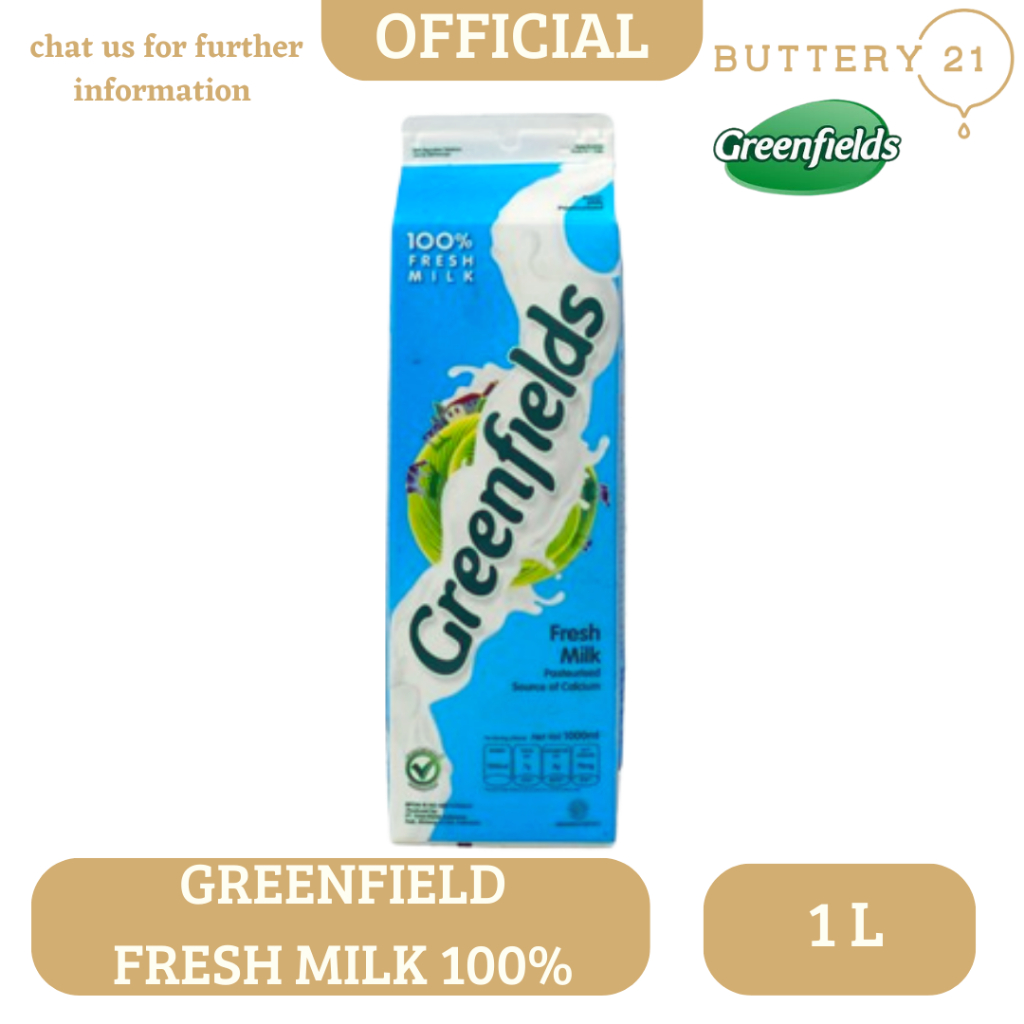 

GREENFIELDS FRESH MILK 1 L SUSU SEGAR 100%