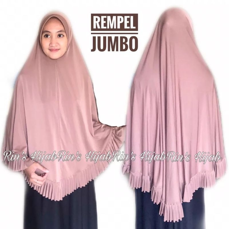 HIJAB REMPEL JUMBO/JILBAB JERSEY JOYA REMPEL JUMBO